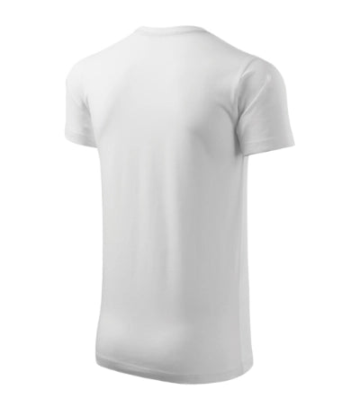 Balts vīriešu T-krekls ACTION150 no 95% kokvilnas un 5% elastāna, pieejams S-2XL izmēros, pieguļošs un elastīgs dizains