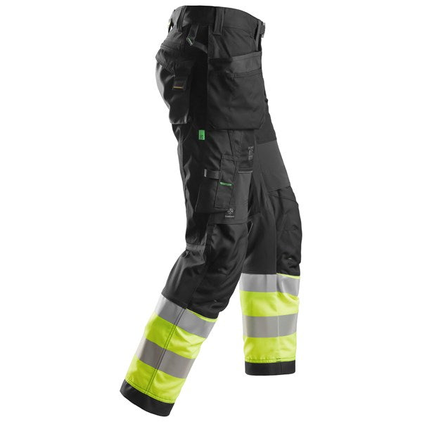 Snickers 6931 High-Vis Class 1 darba bikses – Elastība, Redzamība un Izturība ikdienas darbā