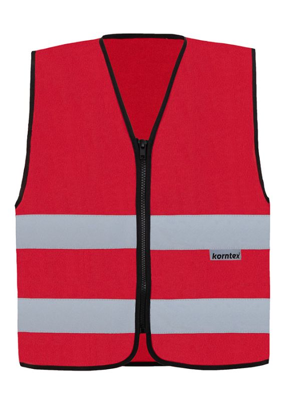 Core veste ar atstarojošām līnijām un rāvējslēdzēju