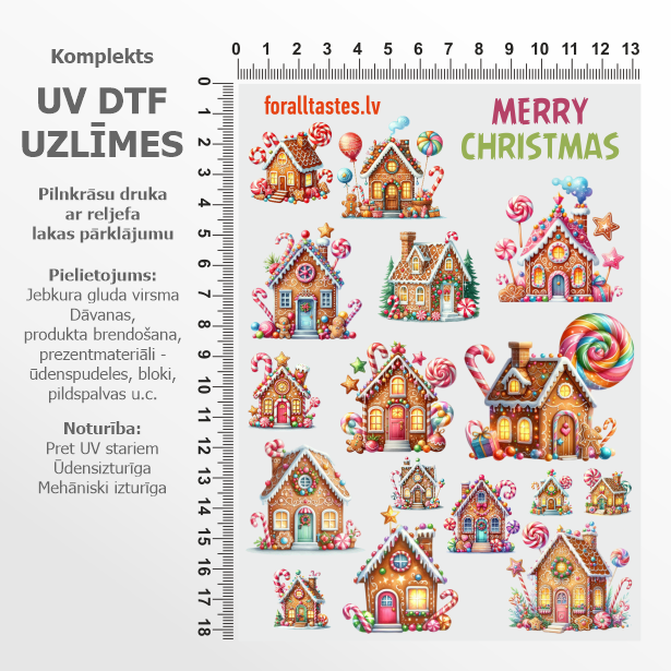 Uzlīmju komplekts - piparkūku namiņš