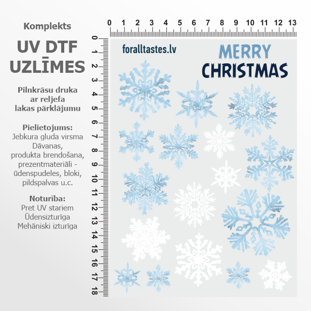 Uzlīmju komplekts - sniegpārsliņas