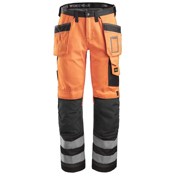 Snickers 3233 High-Vis Class 2 darba bikses – Redzamība, Komforts un Aizsardzība ikdienas darbā