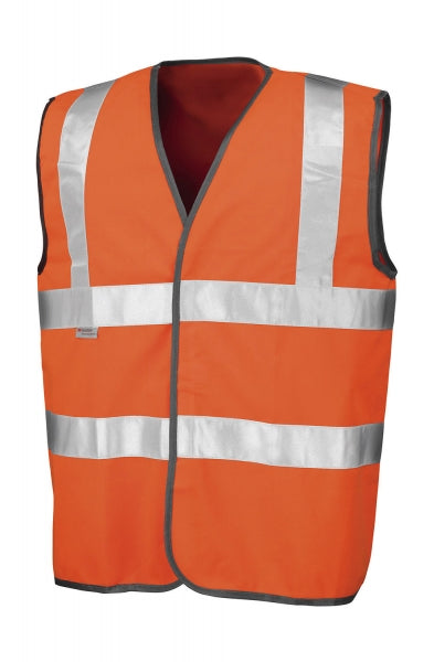 Deltena, oranža 3M augstas kvalitātes vestes ar atstarojošām līnijām