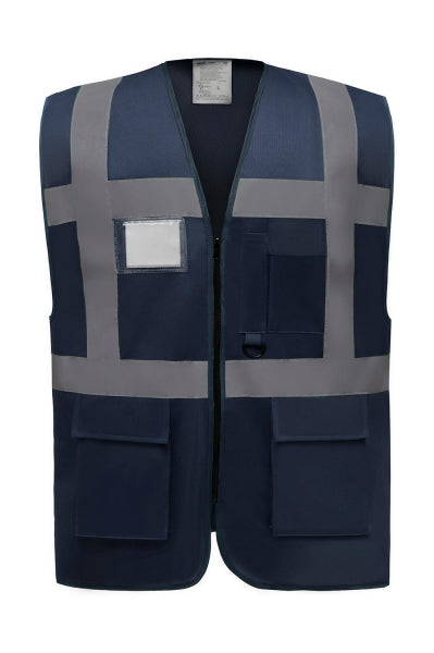 Krāsainas vestes ar atstarojošām līnijām