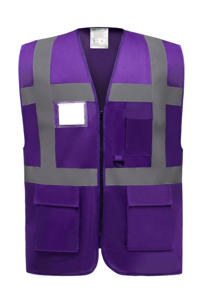 Krāsainas vestes ar atstarojošām līnijām