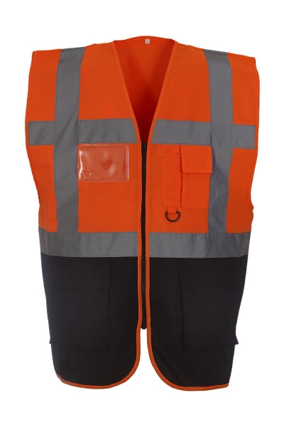 Krāsainas vestes ar atstarojošām līnijām