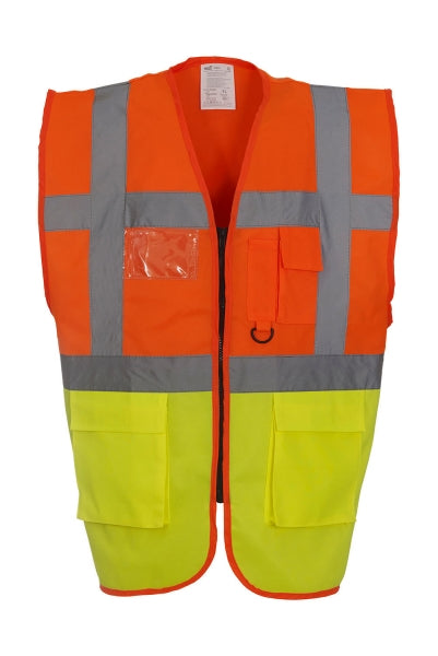 Krāsainas vestes ar atstarojošām līnijām
