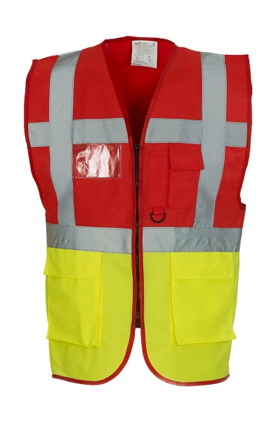 Krāsainas vestes ar atstarojošām līnijām
