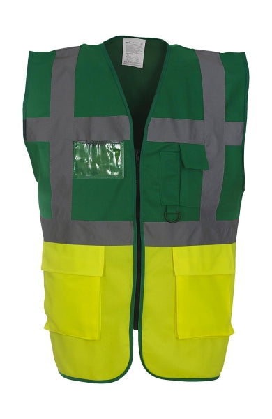 Krāsainas vestes ar atstarojošām līnijām