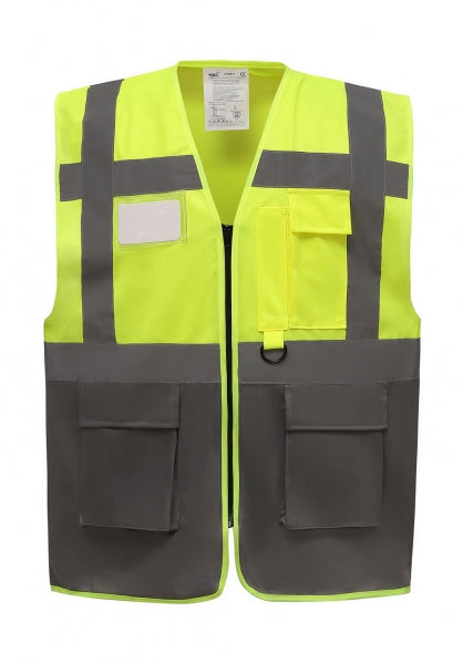 Krāsainas vestes ar atstarojošām līnijām