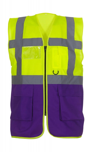 Krāsainas vestes ar atstarojošām līnijām