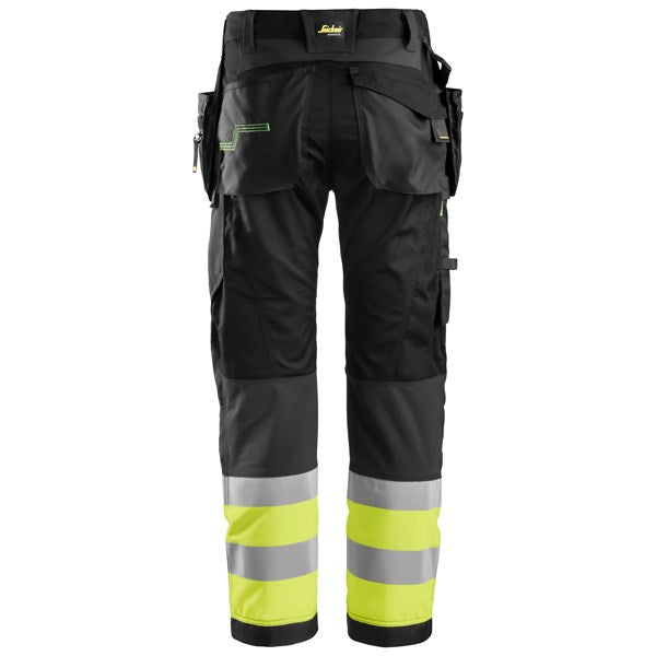 Snickers 6931 High-Vis Class 1 darba bikses – Elastība, Redzamība un Izturība ikdienas darbā