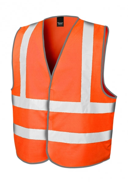 Deltena, oranža maģistrāles vestes ar atstarojošām līnijām
