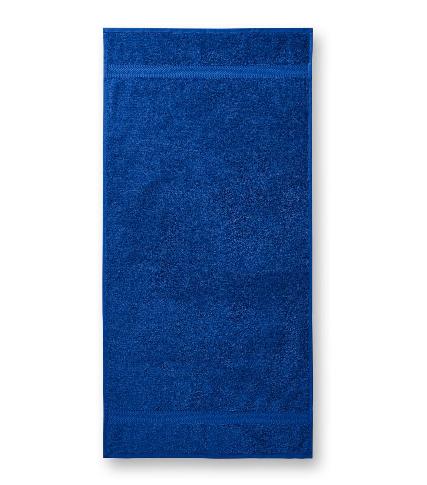 Terija cilpiņu auduma dvielis. Izmēr 50 x 100 cm. Royal blue krāsā ar bodņu abos galos.