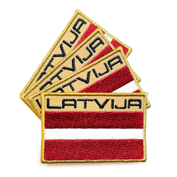 Uzšuve Latvija bēšīga
