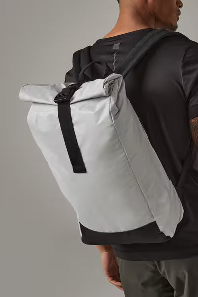 Reflective Roll-Top Backpack