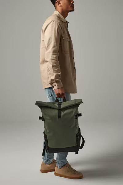 Block Roll-Top Backpack